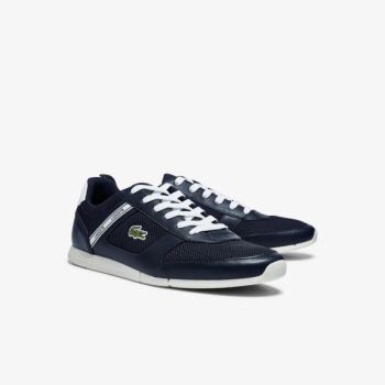 Lacoste Menerva Sport Textile and Leather Sneakers - Tenisky Pánské Tmavě Blankyt / Bílé | CZ-n7YLvz